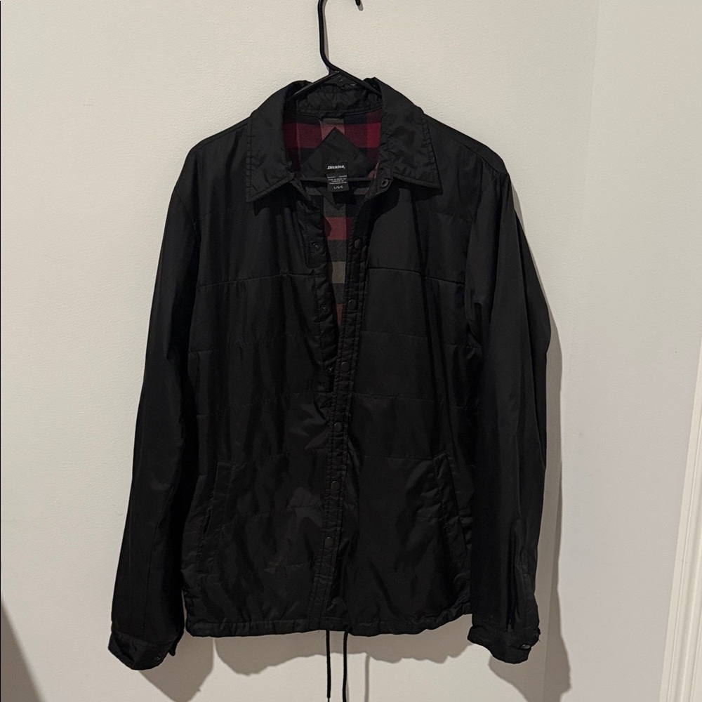 Dickies Black Flannel Lined  Lightweight  Jacket